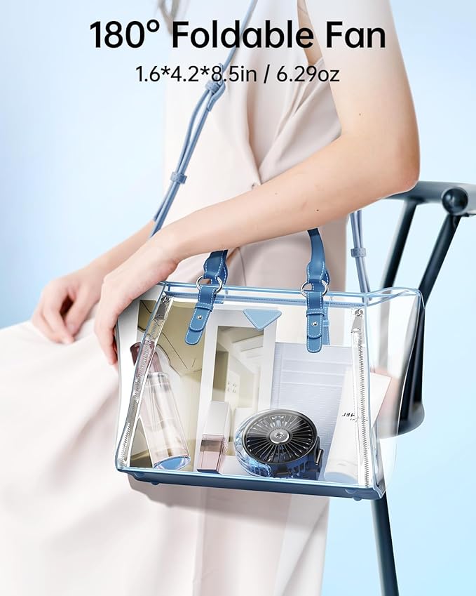 SWEETFULL Portable Misting Fan - 180° Foldable Handheld Personal Fan with Mist Spray, 3 Speeds, 30ml Water Tank, USB Rechargeable for Travel, Outdoors, Makeup, Camping, Home, and Office Use