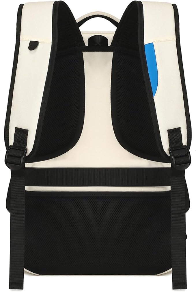 DUSLANG 17 Inch Laptop Backpack for Travel Water Resistant College Backpack for Women Laptop Bag with USB Charging Port and Clear Toiletry Bag Work Backpack,Beige A