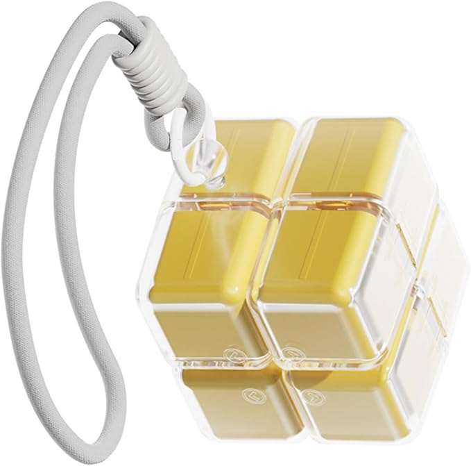 Weekly Pill Organizer, Travel 7 Day Pill Box Case with Magnetic Design, Easy Open Pill Container for 8 Compartments Portable Pill Case Medicine Holder for Vitamins Medication (Yellow)