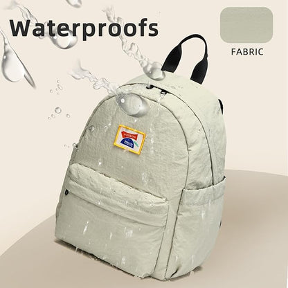 willikiva Kids Backpack for School Boys Girls Teens Toddler Backpack Waterproof Kindergarten Preschool Elementary Bookbag Children Travel Bag(Bean Grey Green,Small)