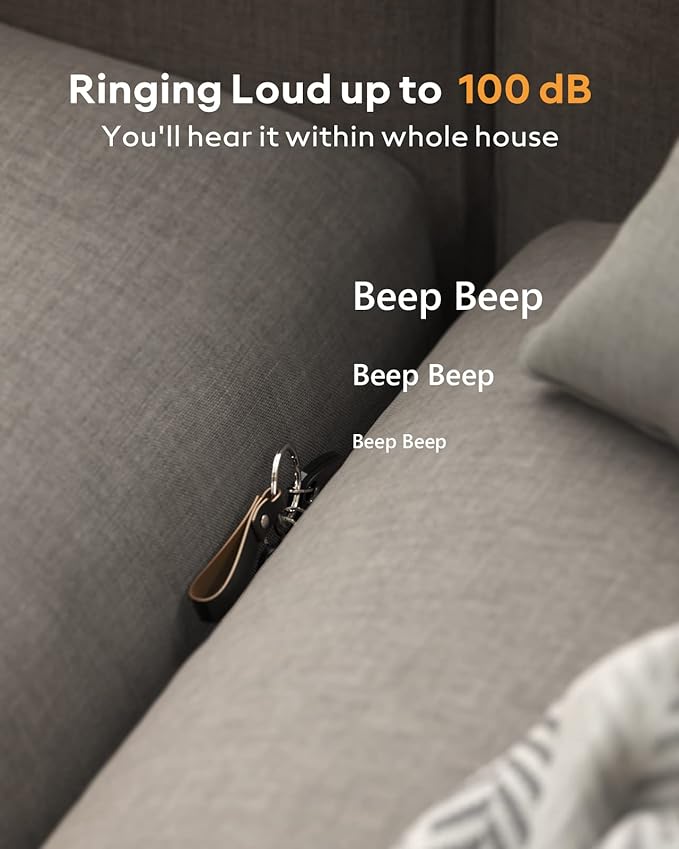 ATUVOS Air Tracker Tags-2 Pack, Bluetooth Luggage Tracker Works with Apple Find My APP (iOS Only, Not for Android), Keys Finder and Item Locator for Luggage, Backpack, Suitcases, Replaceable Battery