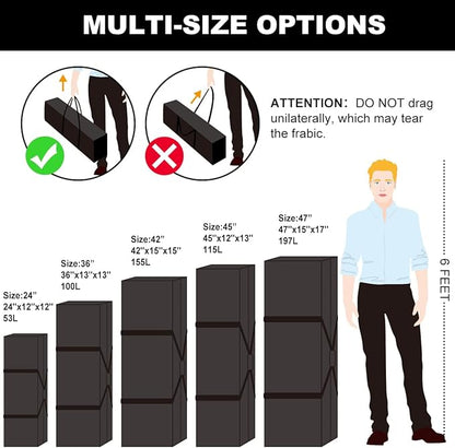 COOLBEBE 24" Sports Duffle Bag - 53L Travel Duffel Tote Bag with Upgrade Zipper Weekender Overnight, Sturdy & Water Resistant Camping duffle (2Pack Black)