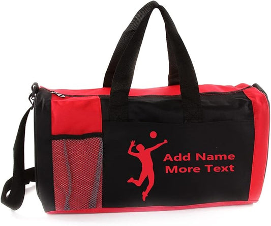 Personalized Kids 18 Inch Sport Duffel Bag With Custom Name & Text - Volleyball