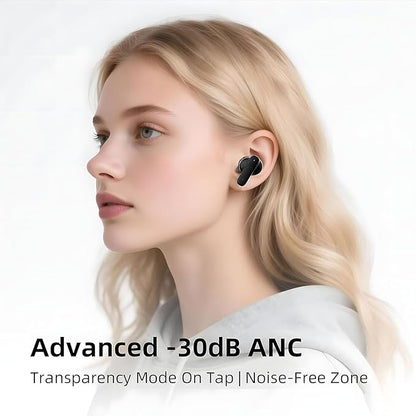 Wireless Earbuds, 30dB Noise Cancelling Earbuds,Ear Buds,Touchscreen Charging Case 2.01", 40H Total Playtime, Dual Dynamic Drivers, Stereo Sound for Sports
