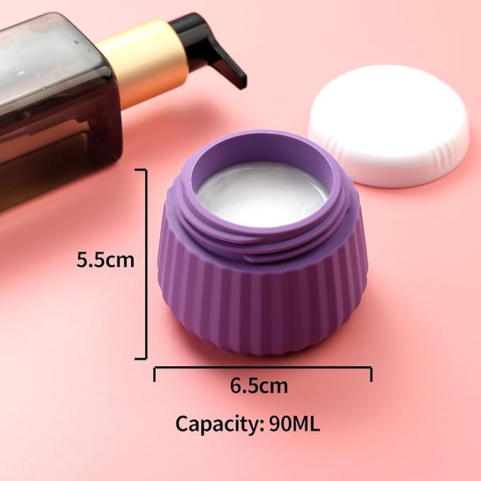 Travel Bottles 8 Pack, TSA Approved 3 oz Toiletries Containers, Leak Proof Silicone Squeezable Essentials Jars with Clear Bag