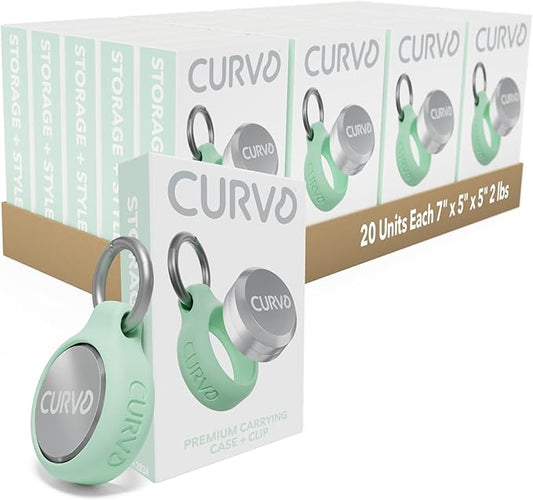 CURVD Premium Carrying Case Bulk Pack (20 Pairs) Keychain Container, Medicine Pill Organizer Travel Pill Box, Small Waterproof Holder for Pills Earplugs Jewelry, Compatible with Loop, Vibes & Eargasm