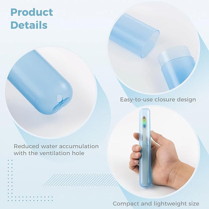 Lnrueg 60PCS Portable Travel Toothbrush Holder Case, Plastic Toothbrush Case, Toothbrush Cases for Indoor, Outdoor, Travel, Camping, School, and Home Use