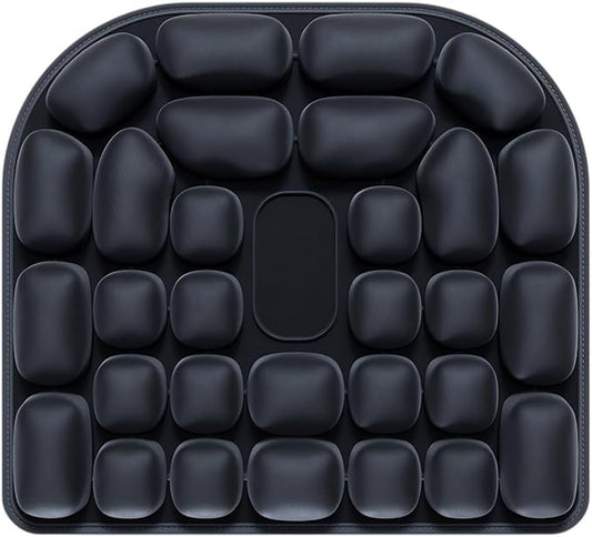 Portable seat Cushion Comfortable Inflatable seat Cushion Suitable for Office Chairs Long Drives Flights Long Trips or Wheelchair use Improve The Comfort of Sitting Posture Black