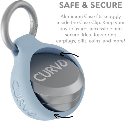 CURVD Premium Carrying Case Bulk Pack (20 Pairs) Keychain Container, Medicine Pill Organizer Travel Pill Box, Small Waterproof Holder for Pills Earplugs Jewelry, Compatible with Loop, Vibes & Eargasm