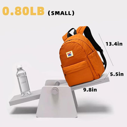 willikiva Kids Backpack for School Boys Girls Teens Toddler Backpack Waterproof Kindergarten Preschool Elementary Bookbag Children Travel Bag(Orange,Small)