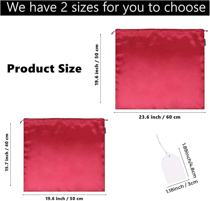 GONGKANGYUAN 6 Pack Dust Bags for Handbags – Silk Drawstring Storage Pouch, Dustproof Travel Organizer for Purses, Shoes & Boots