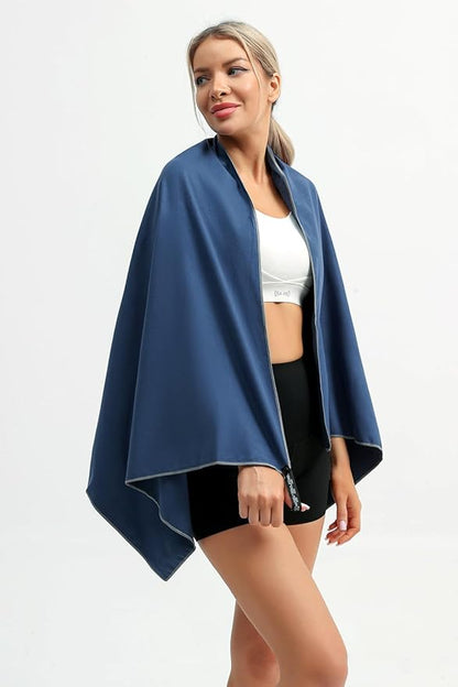 Eunzel Quick Dry Camping Towel, Microfiber Travel Towel 3 Size at 1 Pack,Fast Drying Towel Set for Camping, Beach, Gym, Sports, Yoga & Swimming Pool, Navy Blue