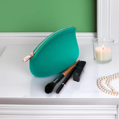 Small Makeup Bag by Pudinbag | The Premium Silicone Purse Bag | Vegan Hygenic Eco-friendly | Water and Heat Resistant