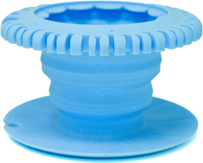 Paint Puck CollapsiBowl Paint Brush Cleaner Rinse Cup (Blue) – Collapsible Paint Water Cup & Brush Cleaner with Brush Holder, Squeegee Lips & Drip Tray for Acrylic, Watercolor & Art Supplies