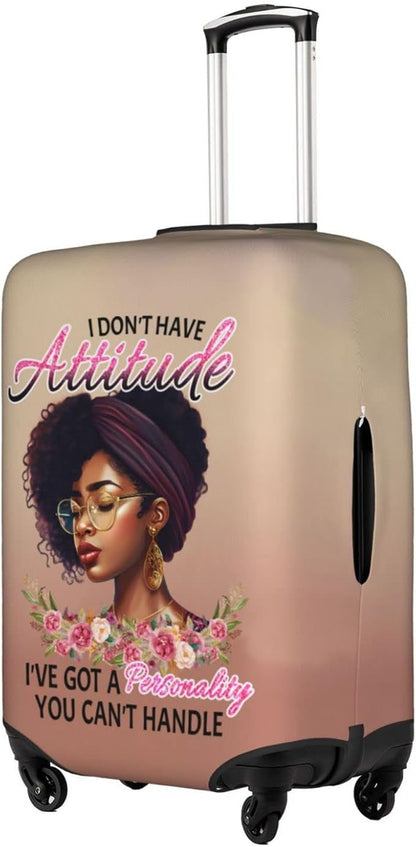 Travel Suitcase Protector African American Black Girl Elastic Protective Washable Luggage Cover With Concealed Zipper Suitable For X-Large