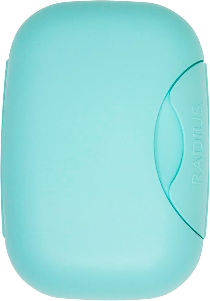 RADIUS Travel Case Value Pack, 3 Count (Toothbrush, Razor, Soap), BPA-Free Recycled Plastic, Portable for Bathroom, School, Home, Camping - Mint Green
