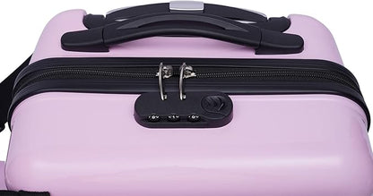 20 Inch Kids Ride-On Suitcase, Horse-Shaped Children's Travel Luggage with 4 TPE Wheels & Password Lock, 66lbs Capacity Carry-On Trolley for Ages 3-6 (Pink)