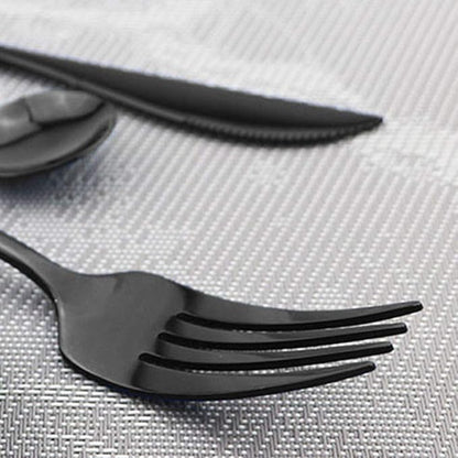 Shiny Black Silverware Set, JASHII 30-Piece Stainless Steel Satin Finish Flatware Set, Kitchen Utensil Set, Mirror Polished Tableware Cutlery Set for Home and Restaurant, Dishwasher Safe