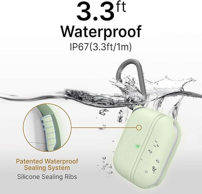 Catalyst Waterproof Case for AirPods Pro 2nd Generation and AirPods Pro 1st Generation - Wireless and USB-C Charging Compatible, One Piece Design, High Drop Protection Case with Carabiner