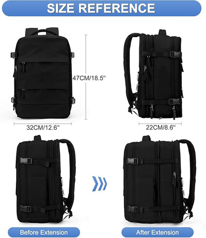 Casual Backpack Traveling Backpack, A-black, Expandable, Modern