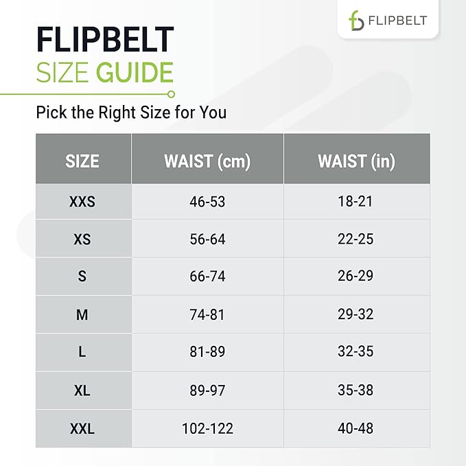 FlipBelt Classic Running Belt, Running Fanny Pack for Women and Men, USA Company