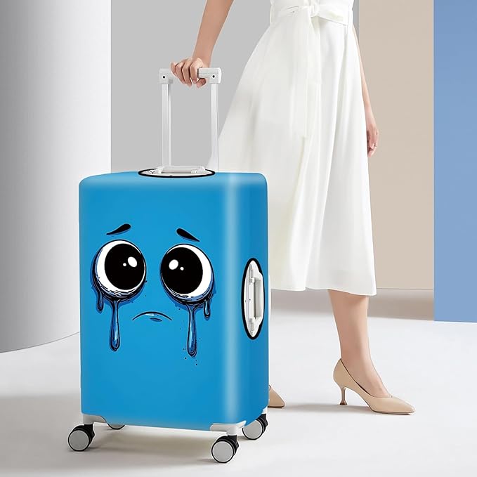 Luggage Cover, Washable Funny Cartoon Suitcase Cover, Stretchable Travel Suitcase Protector Anti-scratch Bag Cover,S