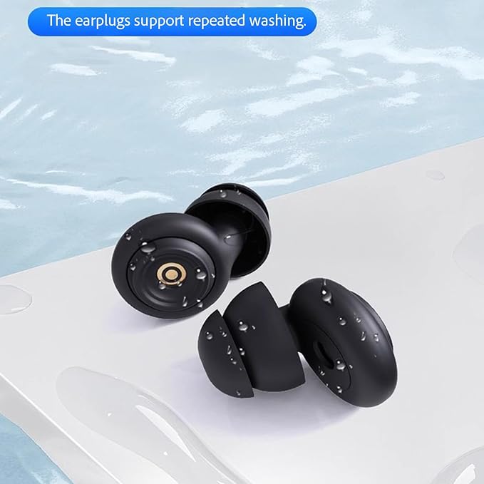 50dB Noise Cancelling Ear Plugs for Sleeping - Reusable High-Fidelity Earplugs for Snoring, Concerts, Travel, Side Sleepers, Silicone Ear Plugs with 4 Comfort Tips