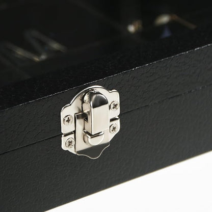 Coward Ring Organizer Jewelry Box, Black Velvet 100 Slots Ring Display Tray Case with Transparent Glass Lid for Home Use or Store Selling Show