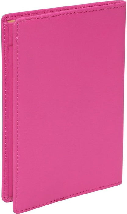 Royce Leather RFID Blocking Passport Travel Document Organizer in Leather, Pink, One Size