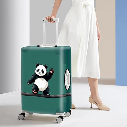 Asian Panda Luggage Cover – Cute Bear Print Suitcase Protector, Perfect Travel Gift for Panda Lovers Visiting China, Fits 24"-26 Suitcase,M,Panda