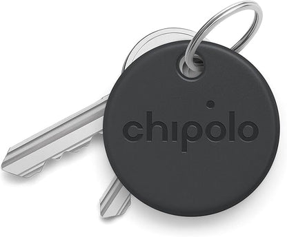 Chipolo ONE Spot - 4 Pack - Finder, Bluetooth Tracker - Works with The Apple Find My app (only for iOS) (Almost Black)