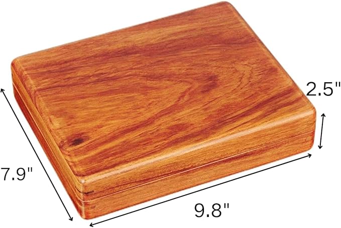 Bescott Solid Wood Rings Cufflink Earrings Necklace Jewelry Box For Drawer Organizer Storage For Multiple Rings Wooden Case Holders For Women Men Gift