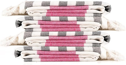 Cotton Turkish Beach Towel with Towels Oversized 36"x72" Pool Absorbent Extra Large Quick Dry Sand Travel Towel (Rosé Obsidian, 4 Pack)