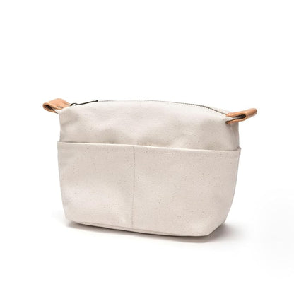 Insert Storage Bag Purse Organizer and Cosmetic Travel Bags for Women Makeup Bag with Compartments Three Sizes Cotton Canvas built-in compartments functiona and fashionable