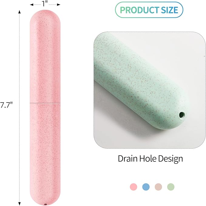 28 Pack Travel Toothbrush Holder,Travel Toothbrush Case,Portable Breathable Toothbrush Container,Dust-Proof Plastic Toothbrush Holders for Travel Camping Trips School Home(4 Colors)