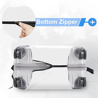 ANNA QUEEN Travel Luggage Cover Suitcase Protector Suitcase Cover Anti-Scratch,Stretchable Bag Cover Washable Durable Polyester with Elastic Hem with Zipper Closure