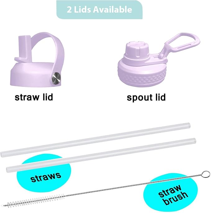 SENDESTAR 40oz Water Bottle Wide Mouth Stainless Steel Vacuum Insulated Double Wall with Straw Lids Fit in Any Car Cup Holder