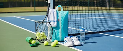 6pcs Portable Shoe Organizer, Travel Pouches with Zipper, Golf Shoe Bags, Clothes Bags, Soccer Cleats Bag Shoe Pouch for Gym, Waterproof, Odor-Resistant (Blue)