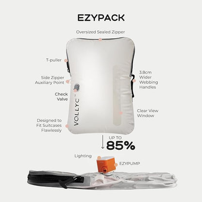 25L Waterproof Travel Vacuum Bags with Pump, Tear-Resistant Design,Lightweight Compression Storage, Durable Vacuum Seal Bags for Clothing Travel Luggage, Camping, Hiking & Road Trips