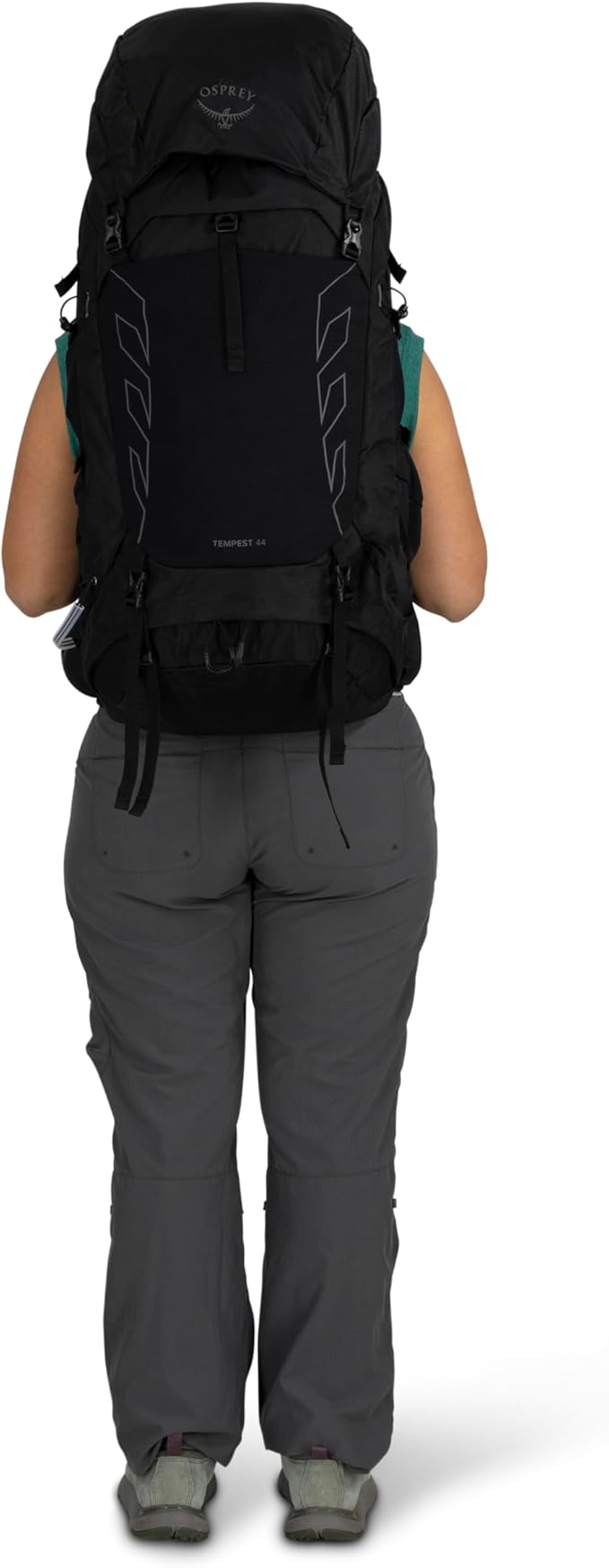 Osprey Tempest 44L Women's Lightweight Hiking Backpack - Daypack for Travel & Camping, Red Pampas/Coal Grey, M/L