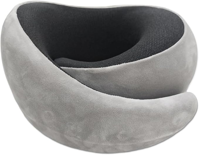 Snail Flexible Neck Pillow, Airplane Travel Pillow, Premium Memory Foam Travel Pillow, 360° Ergonomic Design, Asymmetrical Sides, Suitable for Office, Automotive, Washable Pillowcase