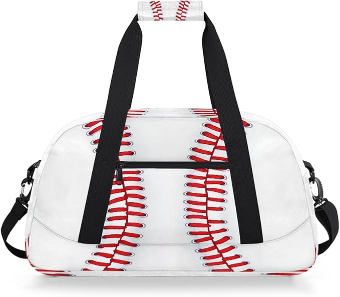 Kids Duffle Bag Girls Boys Baseball Sports Texture Weekender Overnight Bag,Lightweight Duffel Bags for Traveling Gym Sport Dance