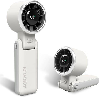 Foldable Handheld Fan | 5-Speed Turbo Blast | 16-Hour Runtime | Type-C Fast Charging | 3-in-1 Portable Design - Perfect for Travel, Camping, Office & Gifts