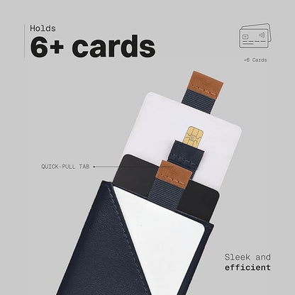 The Frenchie Co. - Speed Cardholder - Minimalist Front-Pocket Wallet - Ultra-slim RFID Blocking Card Holder - Quick-access Front Slot, Holds up to 6 Cards, Full-grain Italian Leather