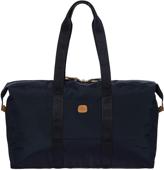 Bric's X-Bag/X-Travel 2.0 Overnight Weekender Folding Duffel Bag - 22" Carry On Bag - Navy