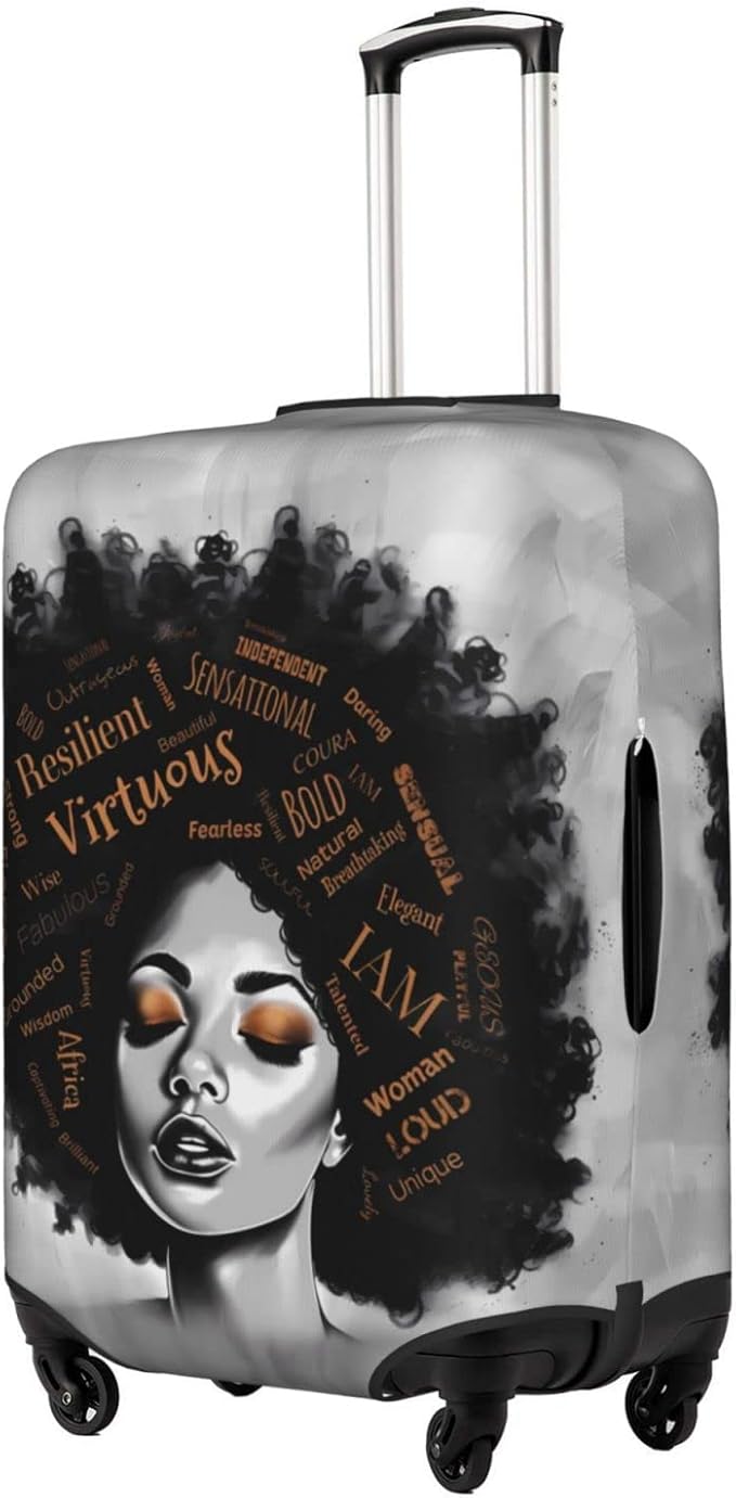 Suitcase Cover - luggage cover Protect Your Luggage with Style and Ease Large African American Black Girl