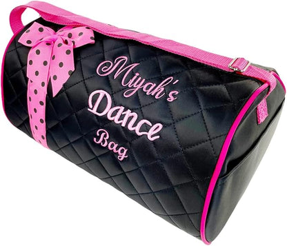 Personalized Dance Ribbon Duffel Bag With Custom Name Embroidery