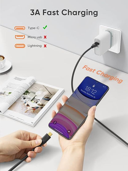 CableCreation USB C Data Cable 1.6FT, USB-A 3.2 Gen2 10Gbps, 3A Fast Charging, Support Android Auto & Carplay, Type-C External SSD, Galaxy S24, iPhone 15/16, Pixel, 0.5m