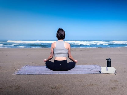 BAY LAUREL Turkish Beach Towel with Travel Bag 39 x 71 Quick Dry Sand Free Lightweight Large Oversized Towels Light