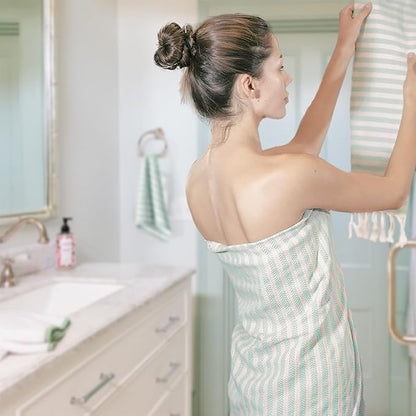 Bazaar Anatolia Turkish Beach Towel – 100% Cotton, Quick Dry, Sand Free Towel for Bathroom, Travel, Camping – Oversized 71x39 Inches – Arpa Mint